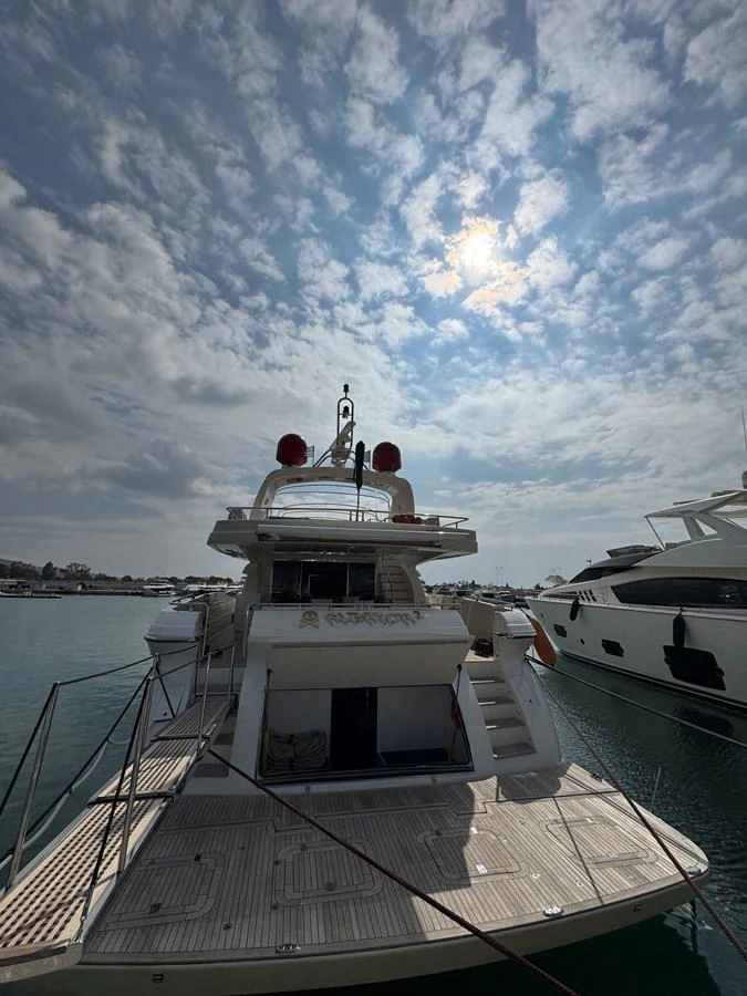 a boat docked at a pier aboard ALBATOR 2 Yacht for Sale