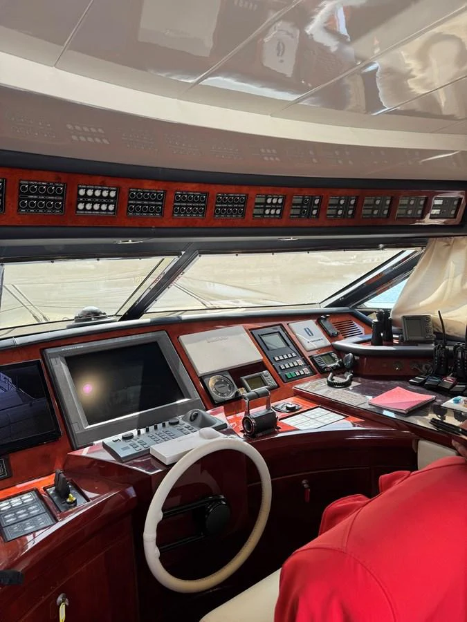 a control panel in a car aboard ALBATOR 2 Yacht for Sale