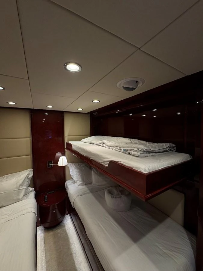 a couple of beds in a room aboard ALBATOR 2 Yacht for Sale