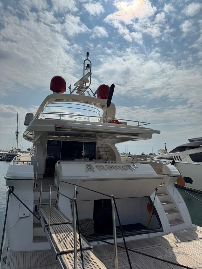 a boat docked at a pier aboard ALBATOR 2 Yacht for Sale