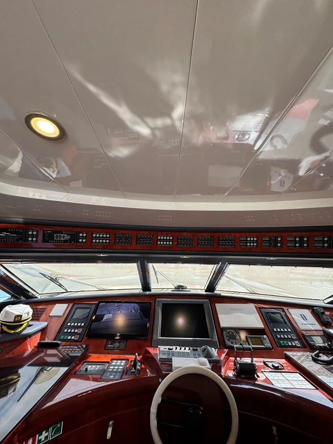 inside of a control room aboard ALBATOR 2 Yacht for Sale