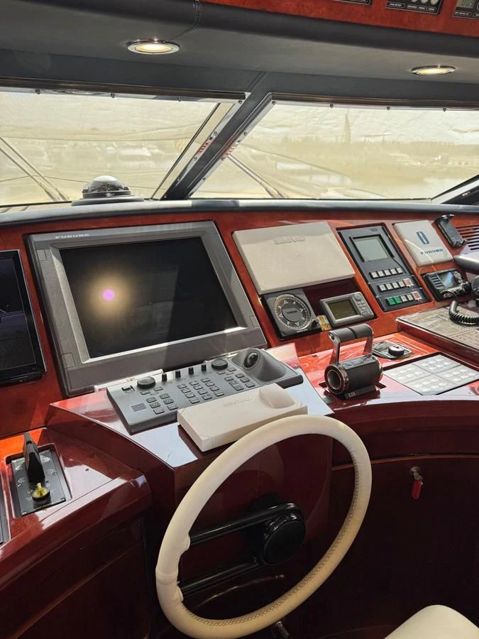 a control panel on a vehicle aboard ALBATOR 2 Yacht for Sale
