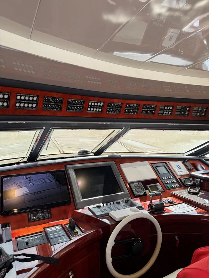 a bus with a screen and other electronic devices on it aboard ALBATOR 2 Yacht for Sale