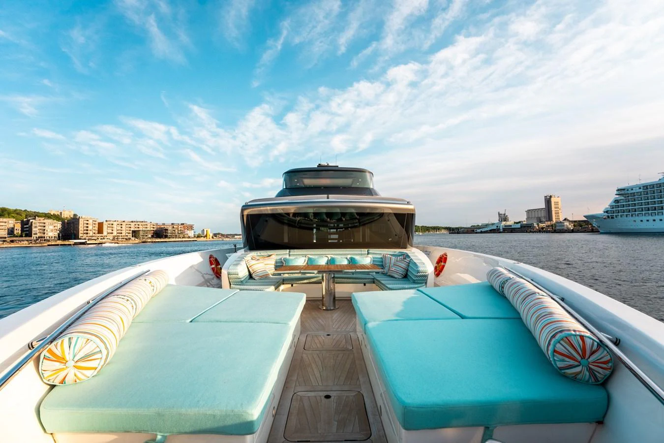 a boat on a body of water aboard NORTH Yacht for Sale