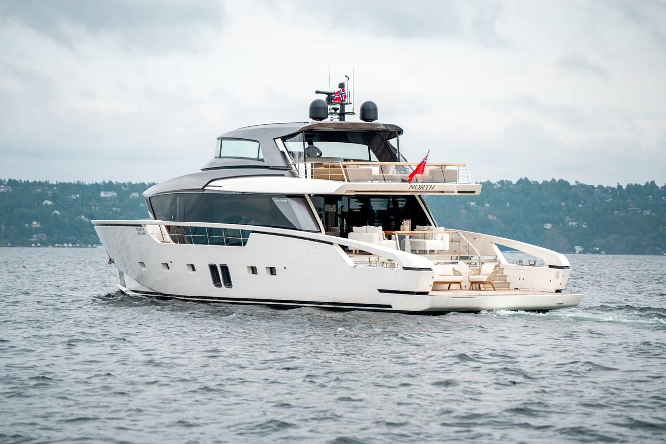 a boat on the water aboard NORTH Yacht for Sale