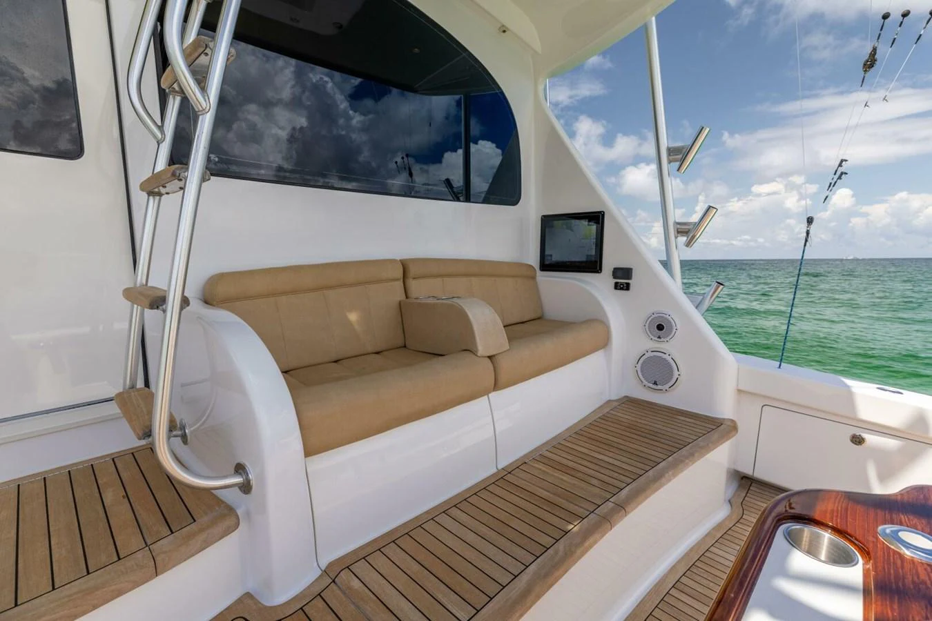 a boat on the water aboard MISS VIRGINIA Yacht for Sale