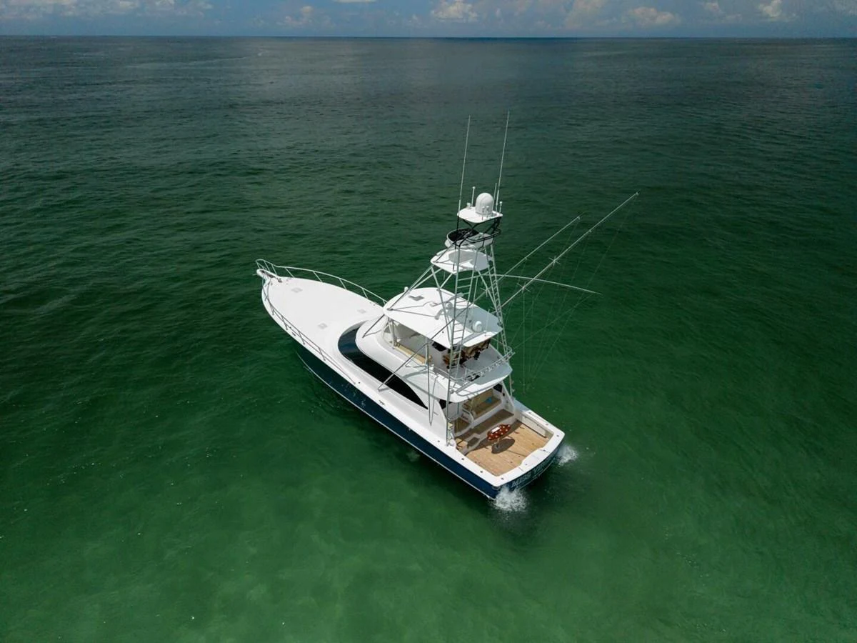 a boat in the water aboard MISS VIRGINIA Yacht for Sale