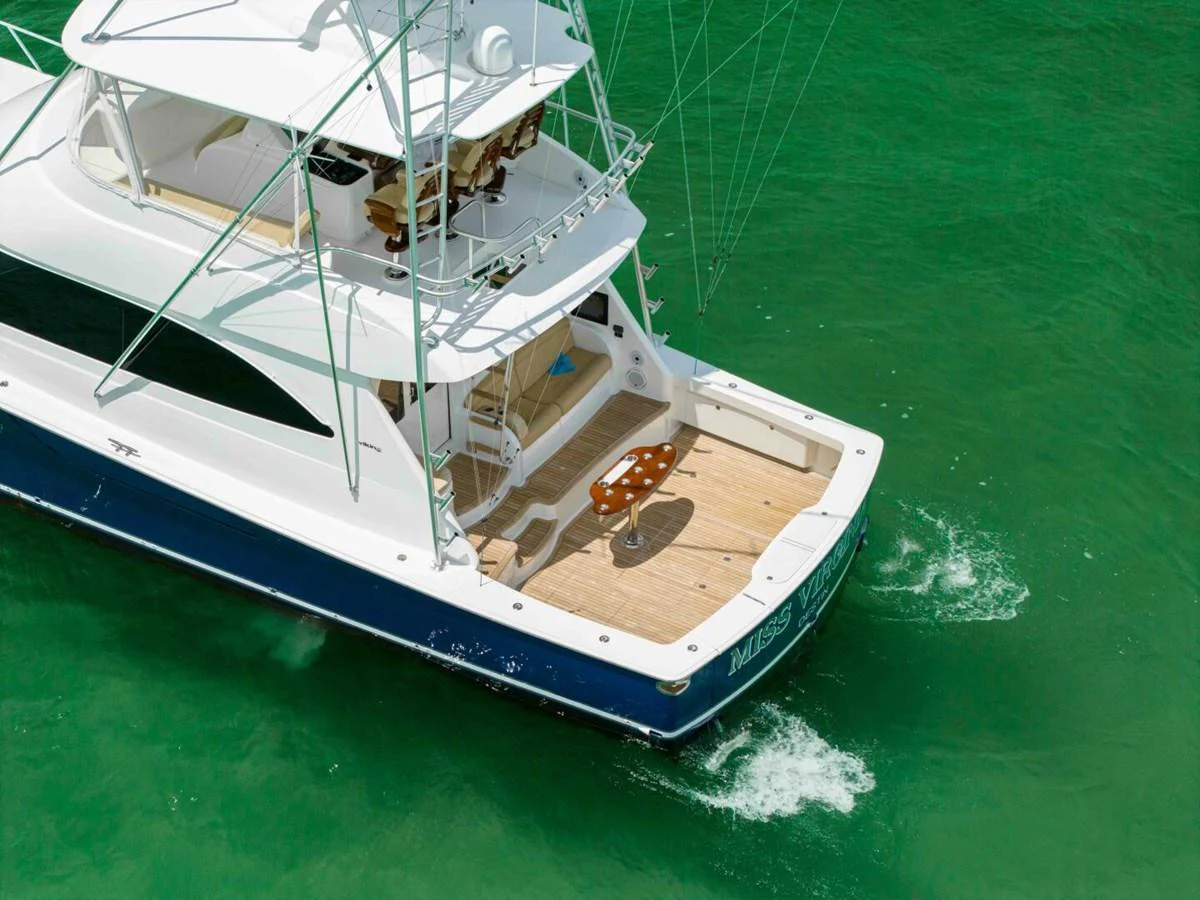a boat on the water aboard MISS VIRGINIA Yacht for Sale