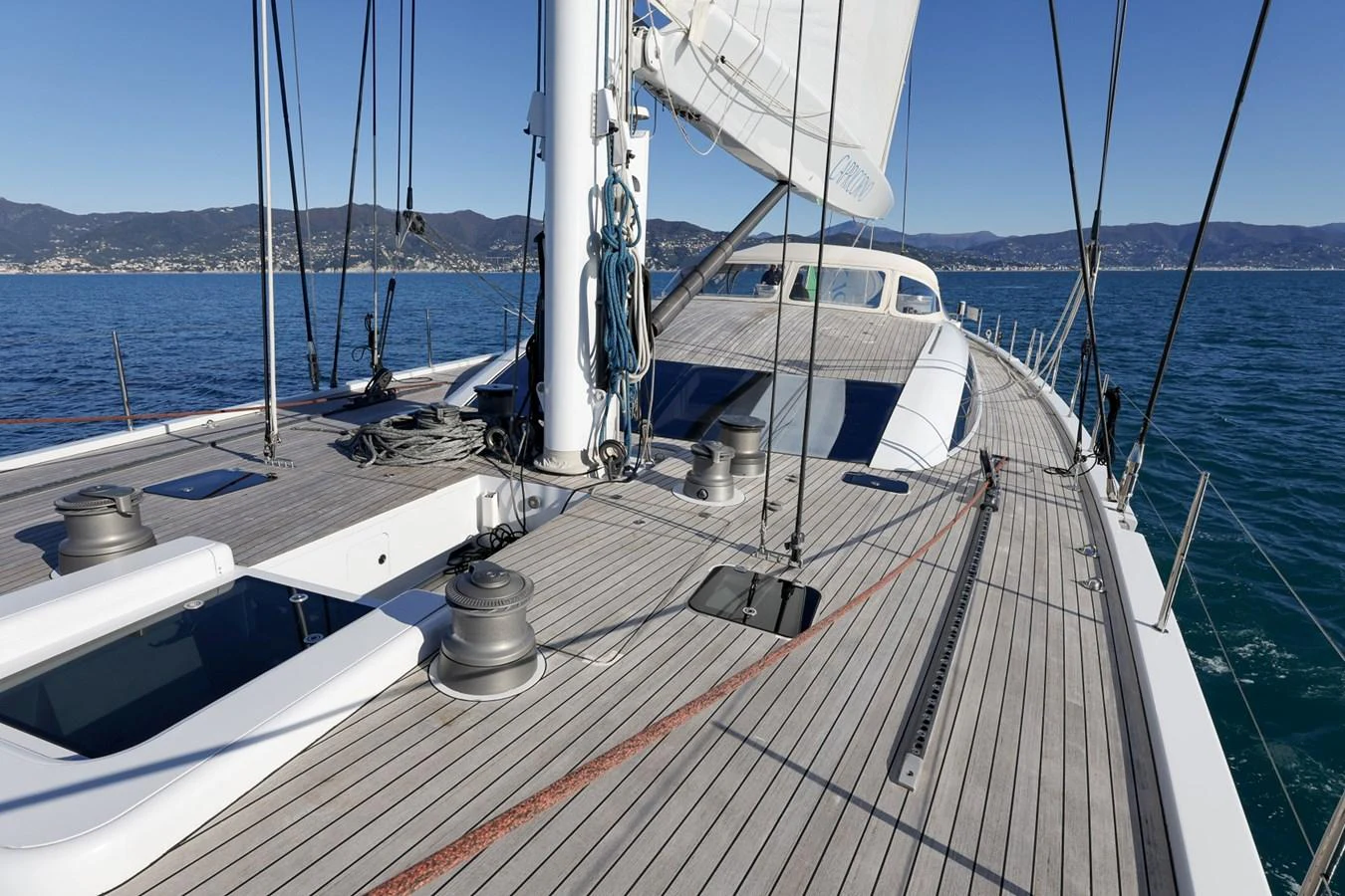 a boat on the water aboard CAPRICORNO Yacht for Sale