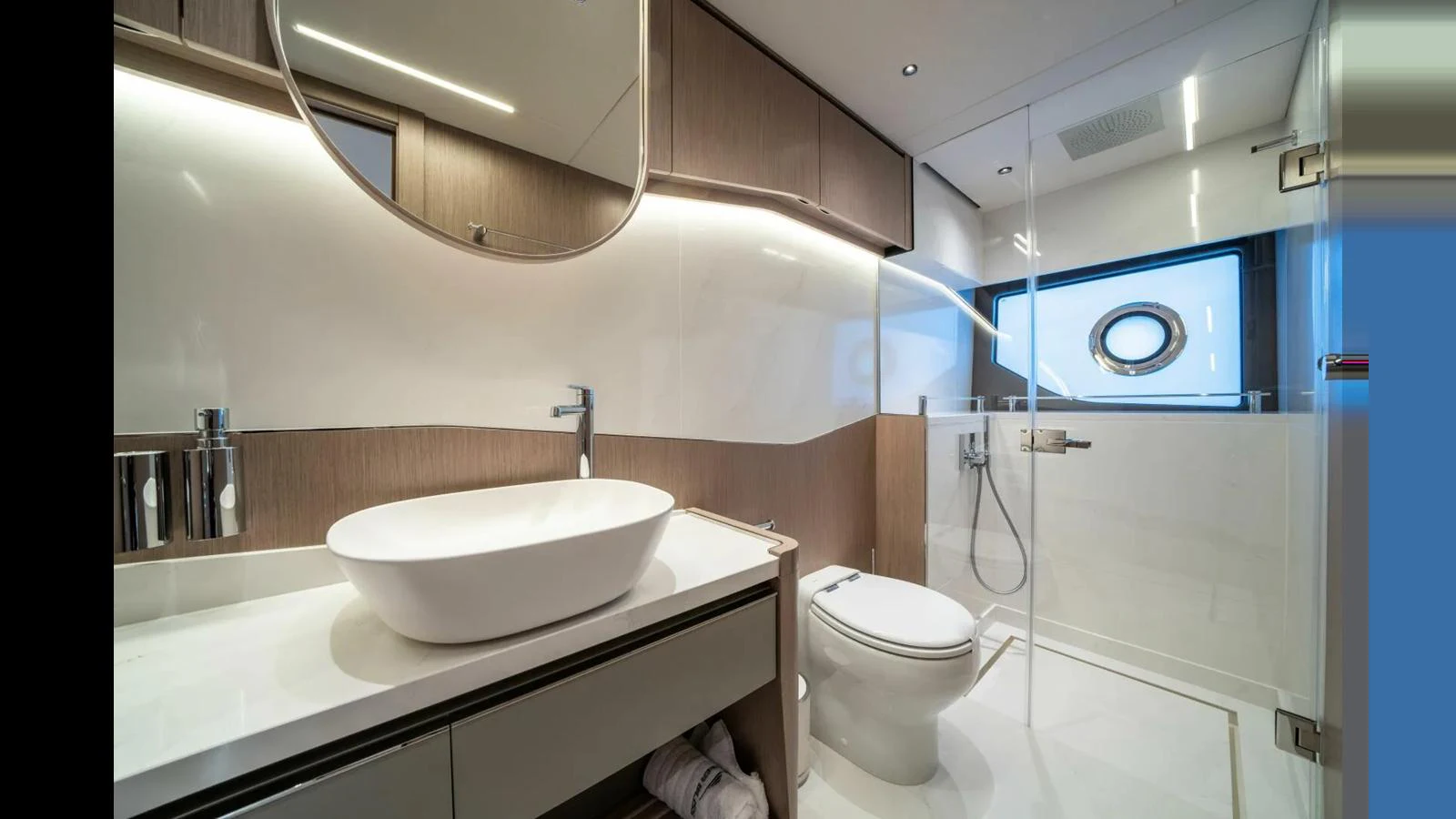 a bathroom with a sink and a toilet aboard 100 YACHT Yacht for Sale