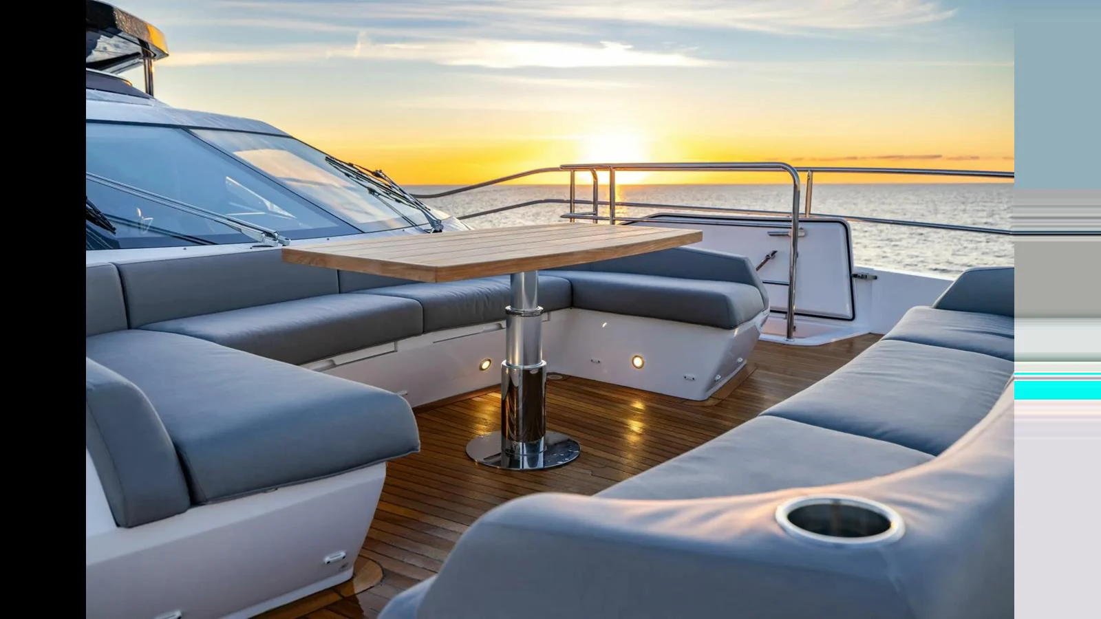 a table on a boat aboard 100 YACHT Yacht for Sale