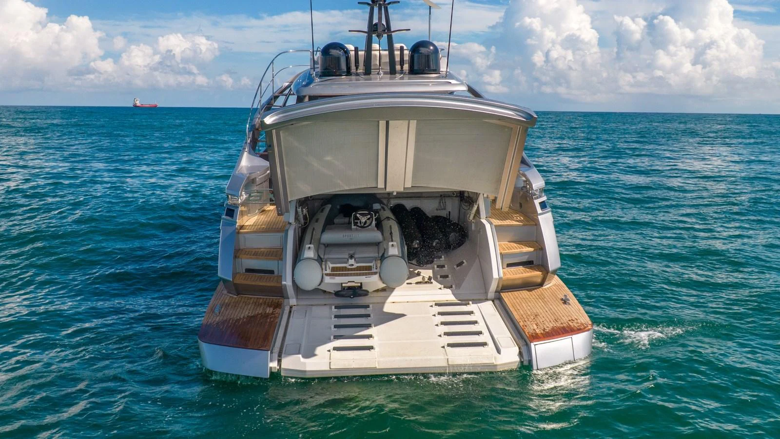 a boat in the water aboard ALEXANDRA Yacht for Sale