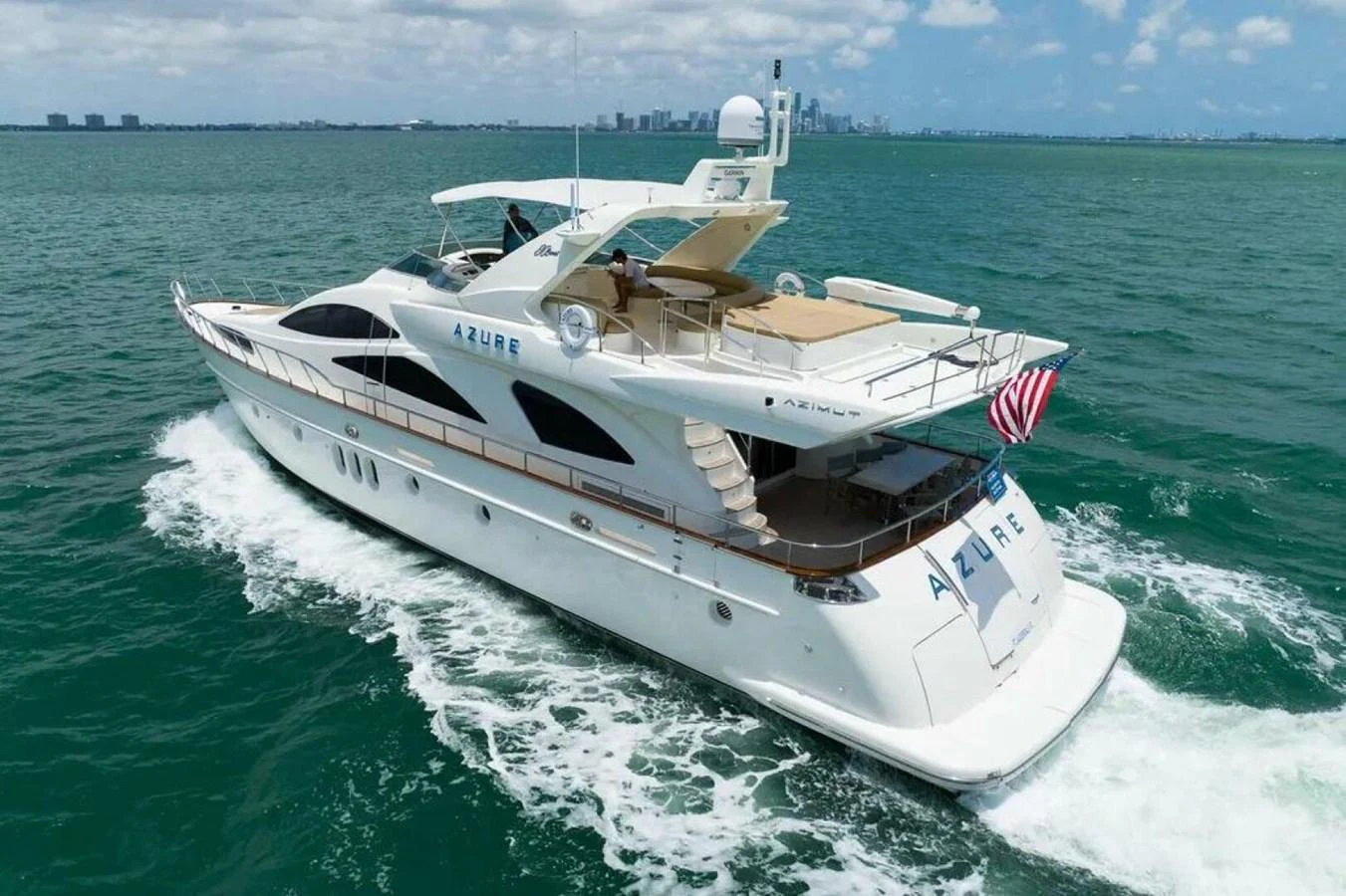 a boat on the water aboard AZURE Yacht for Sale