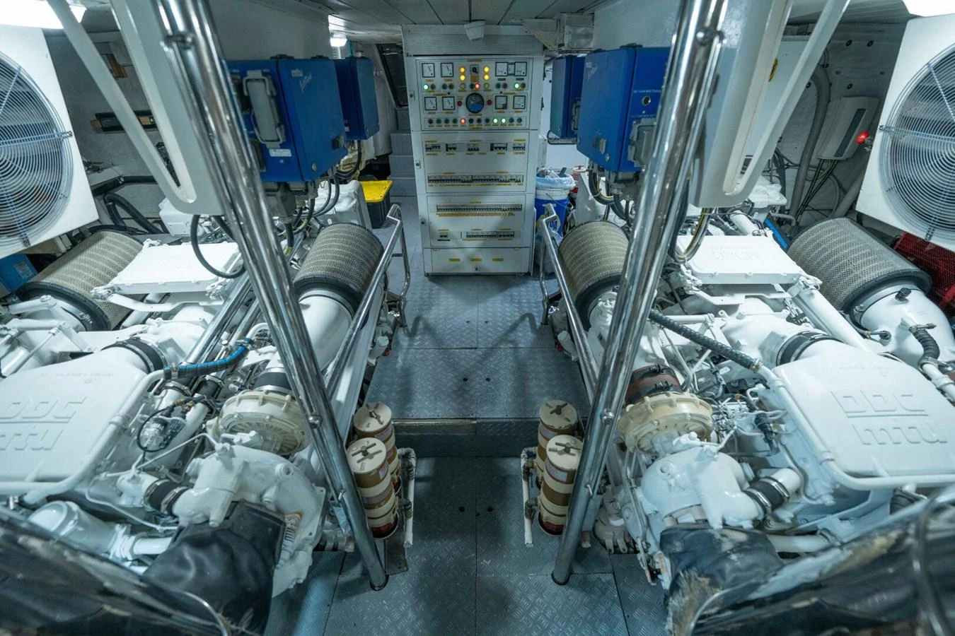 a machine with a large amount of equipment in it aboard AZURE Yacht for Sale