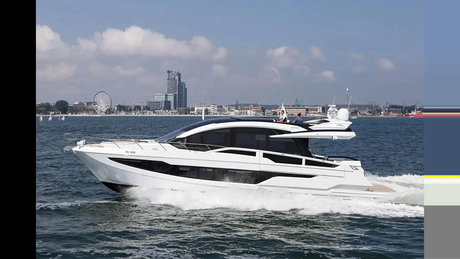 a white yacht on the water aboard GLN65001J819 Yacht for Sale