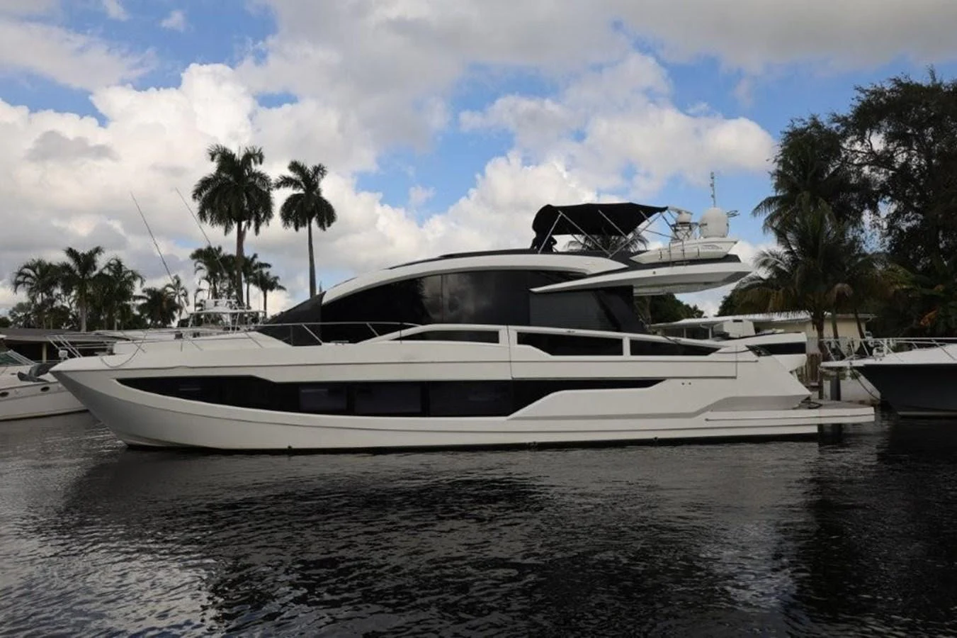 a white yacht on the water aboard GLN65001J819 Yacht for Sale
