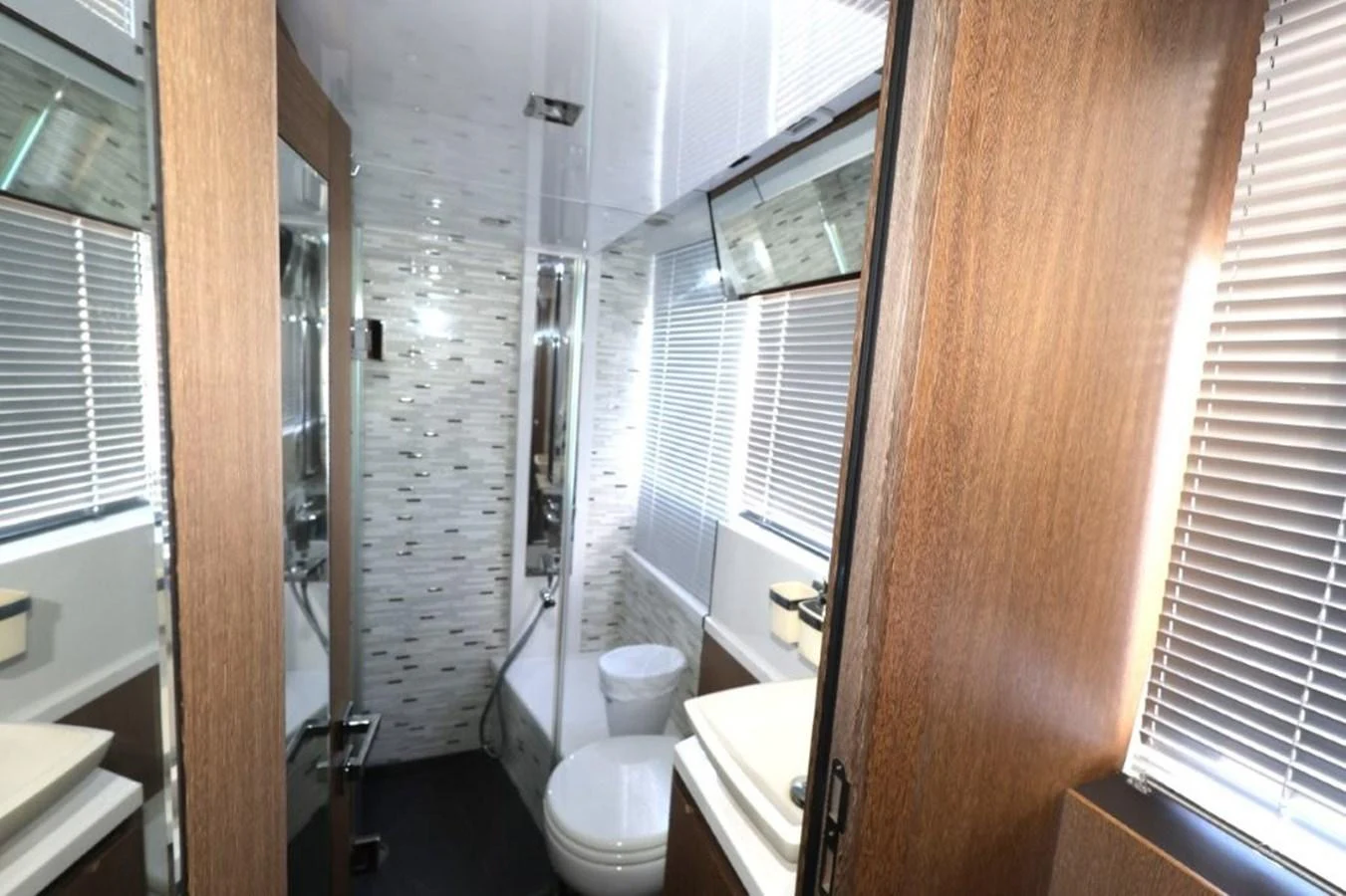 a bathroom with a toilet and a sink aboard GLN65001J819 Yacht for Sale