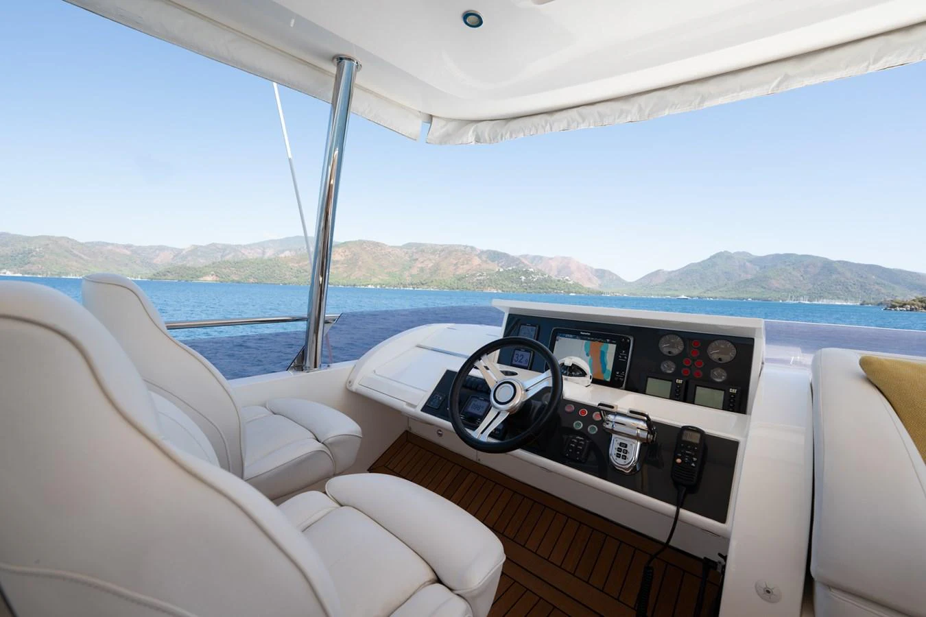the cockpit of a plane aboard MY LADY Yacht for Sale