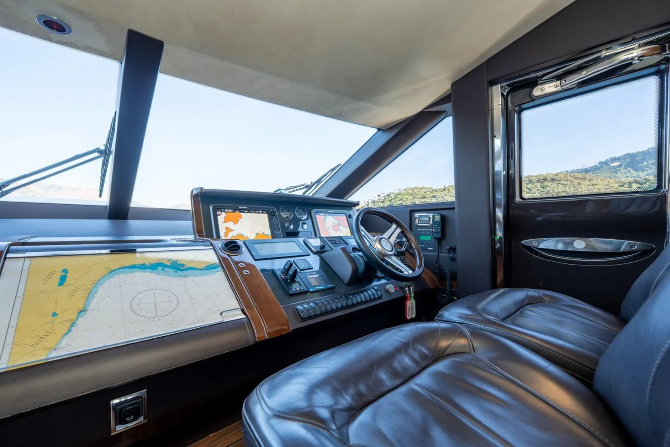 inside of a car aboard MY LADY Yacht for Sale
