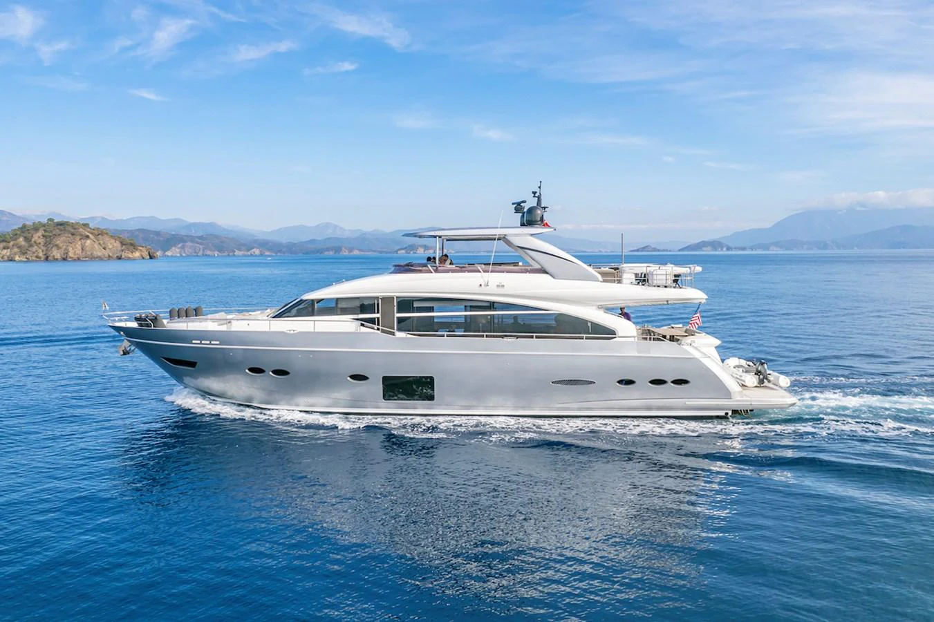 a boat on the water aboard LADY PARISA Yacht for Sale