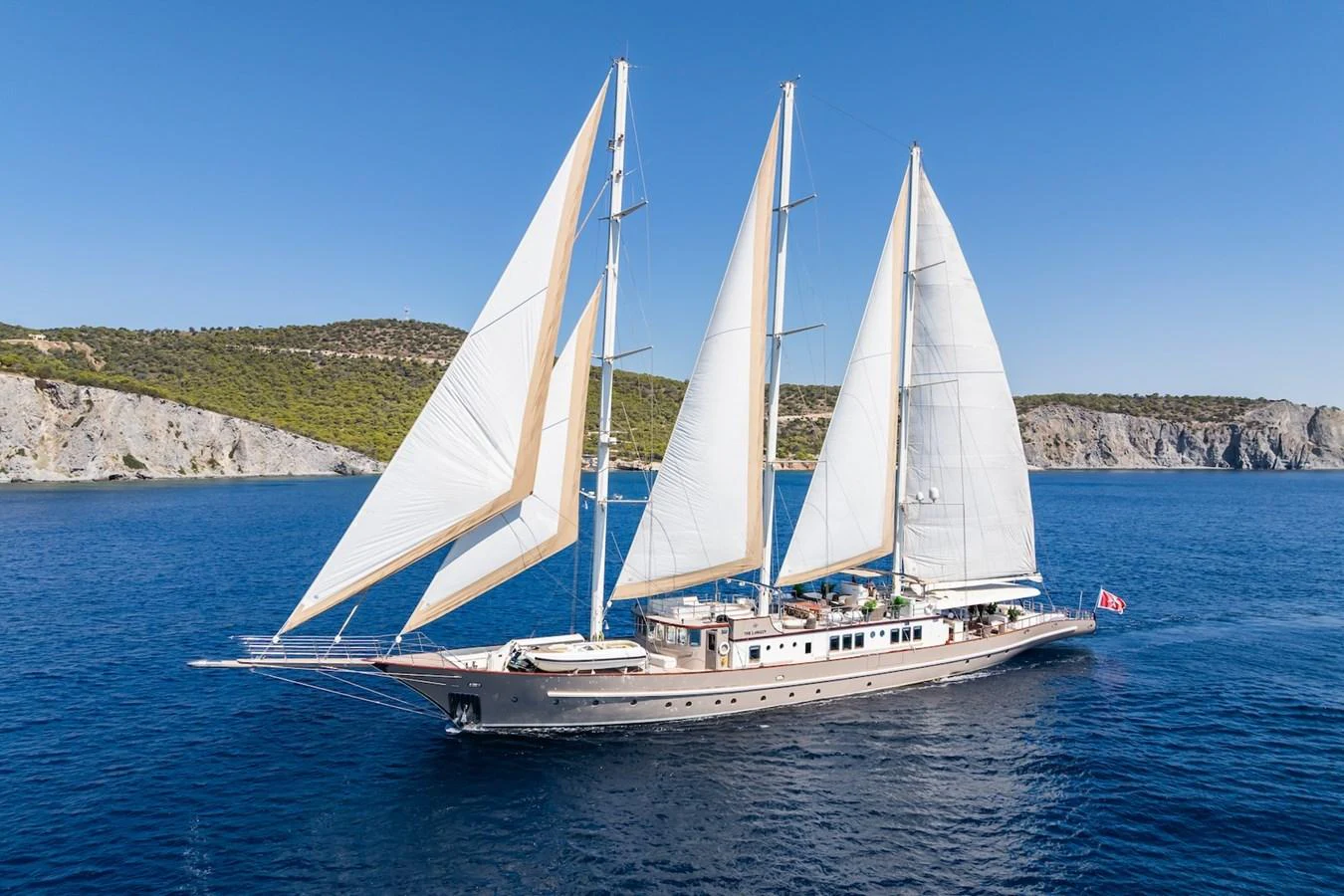 a sailboat on the water aboard THE LANGLEY Yacht for Sale