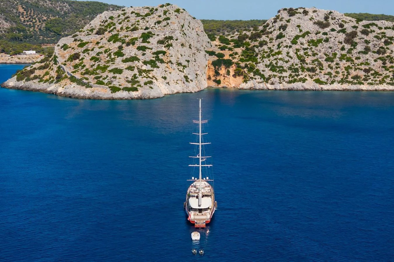 a boat sailing in the sea aboard THE LANGLEY Yacht for Sale