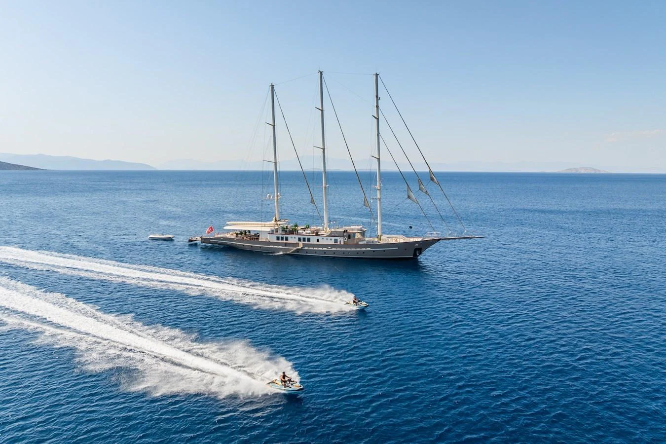 a boat on the water aboard THE LANGLEY Yacht for Sale