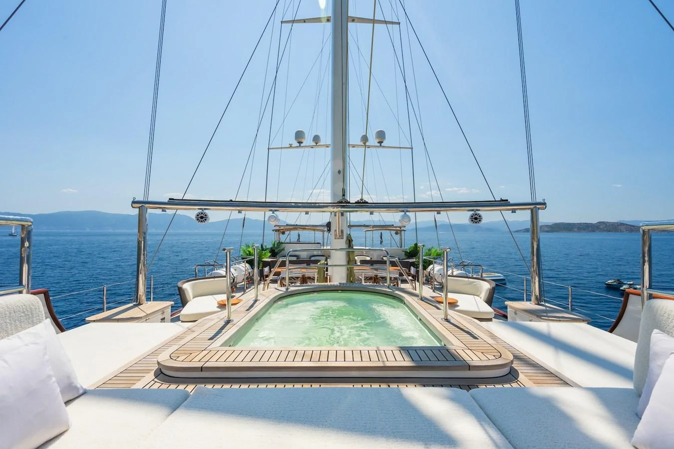 a boat on the water aboard THE LANGLEY Yacht for Sale