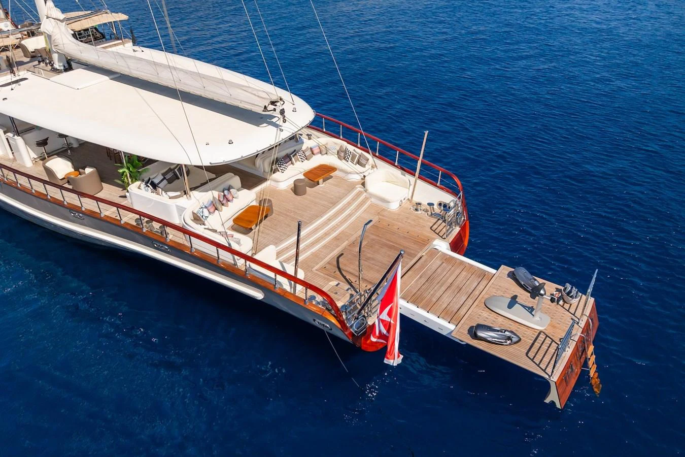 a boat in the water aboard THE LANGLEY Yacht for Sale