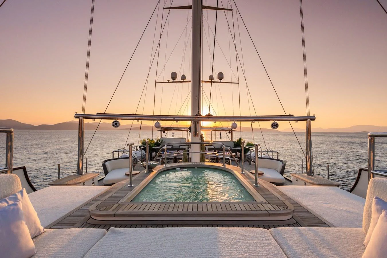 a large sailboat on the water aboard THE LANGLEY Yacht for Sale