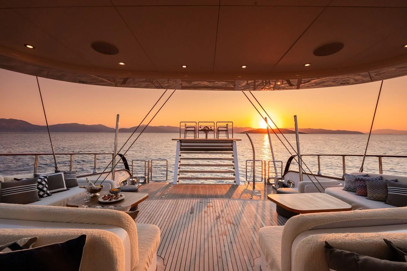a boat on the water aboard THE LANGLEY Yacht for Sale