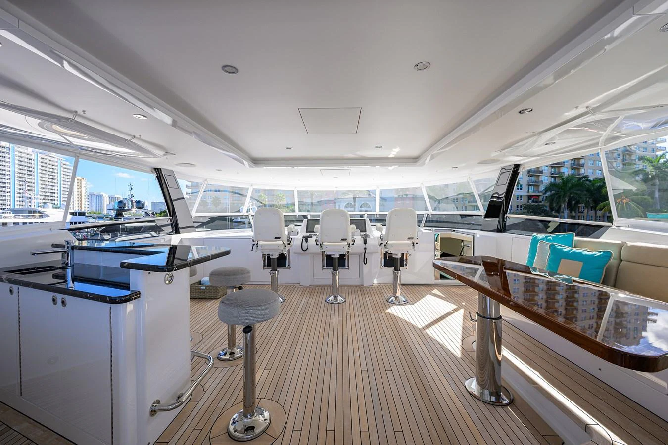 inside view of a boat aboard RENNEGADE Yacht for Sale