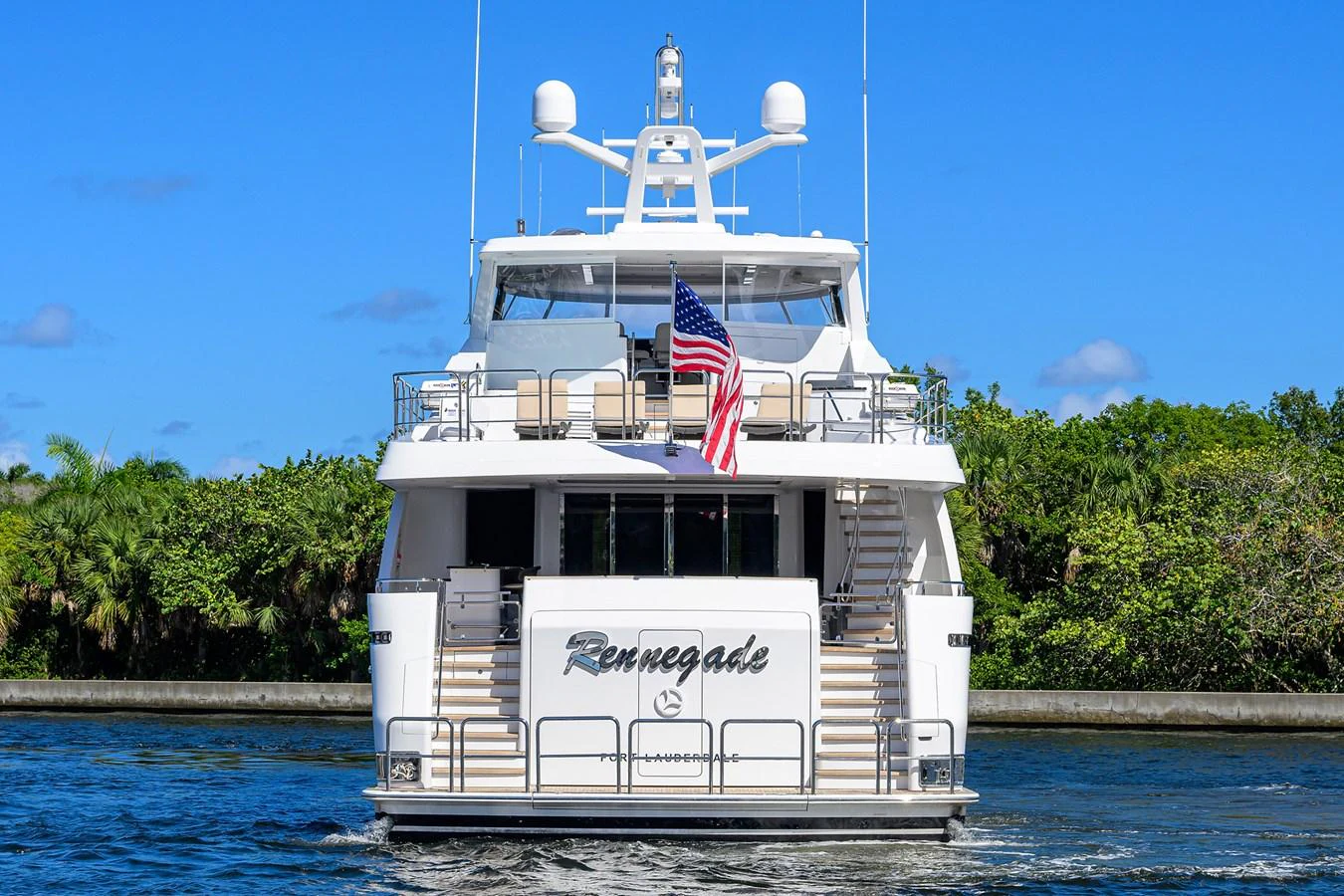 a boat on the water aboard RENNEGADE Yacht for Sale