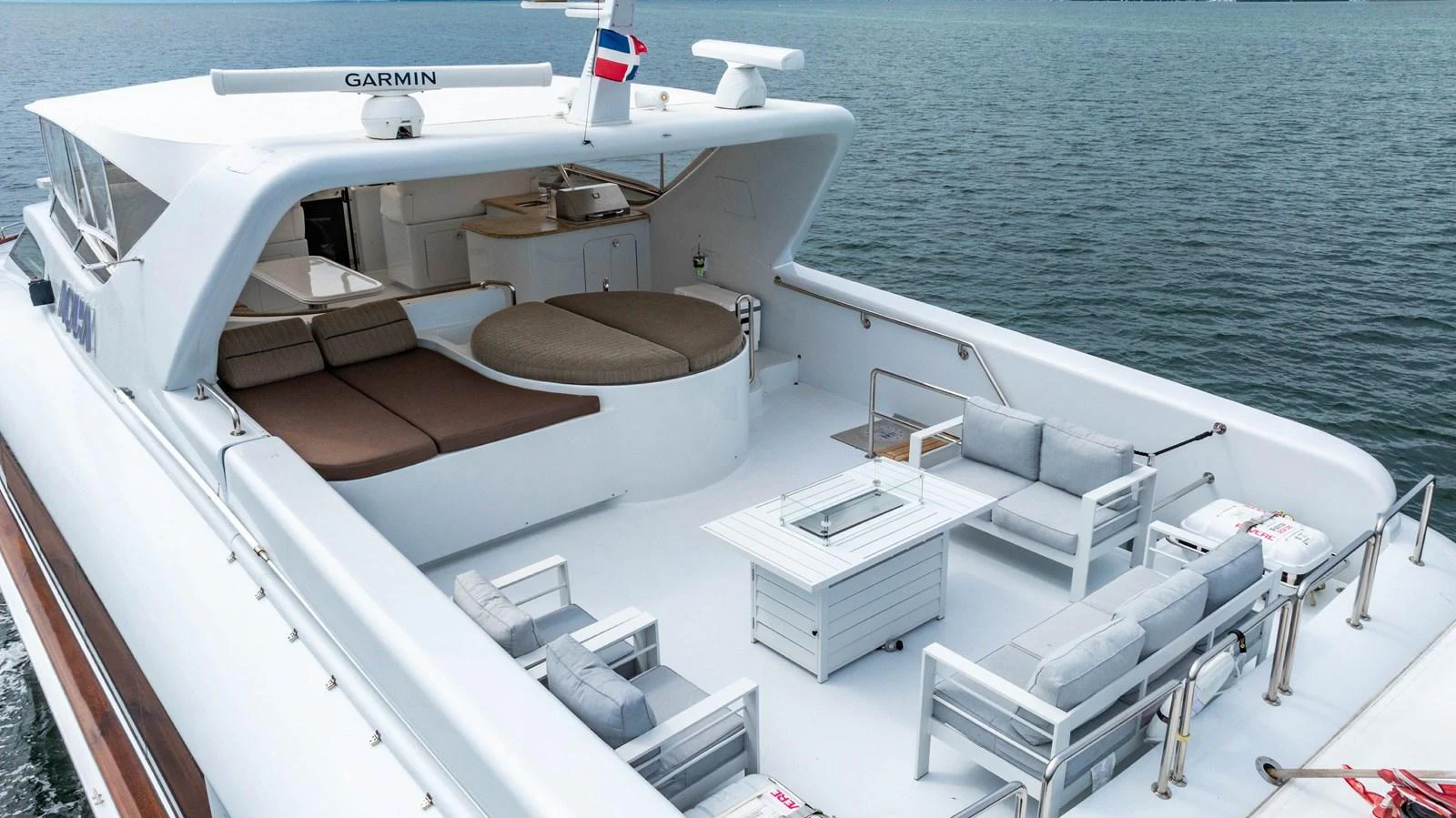 a boat on the water aboard AQUA Yacht for Sale