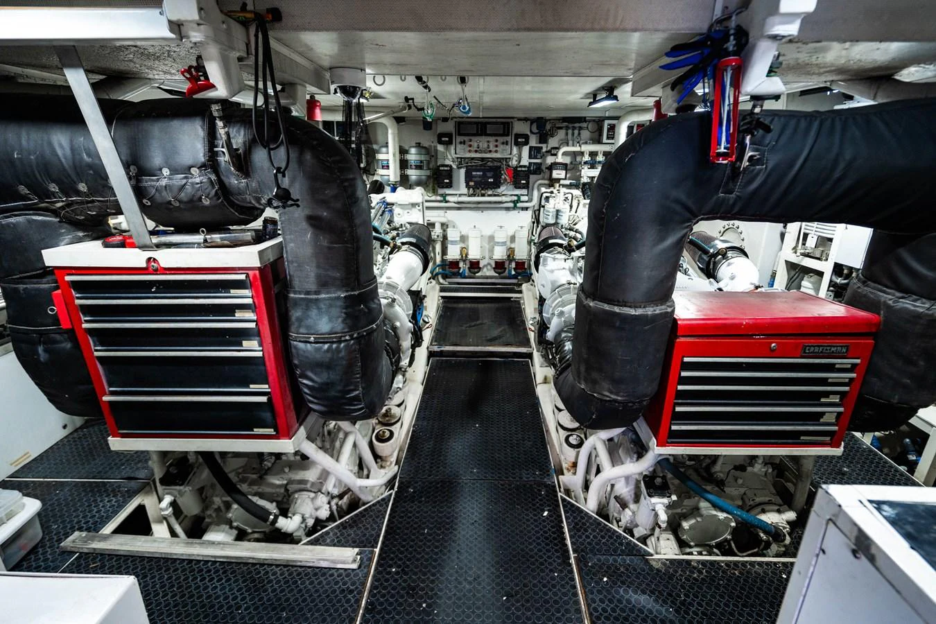 a machine in a factory aboard AQUA Yacht for Sale