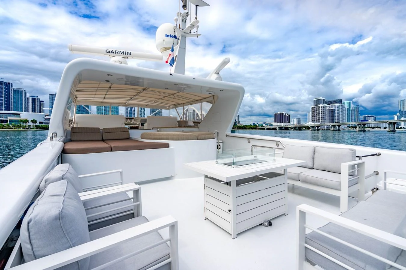 a boat on the water aboard AQUA Yacht for Sale