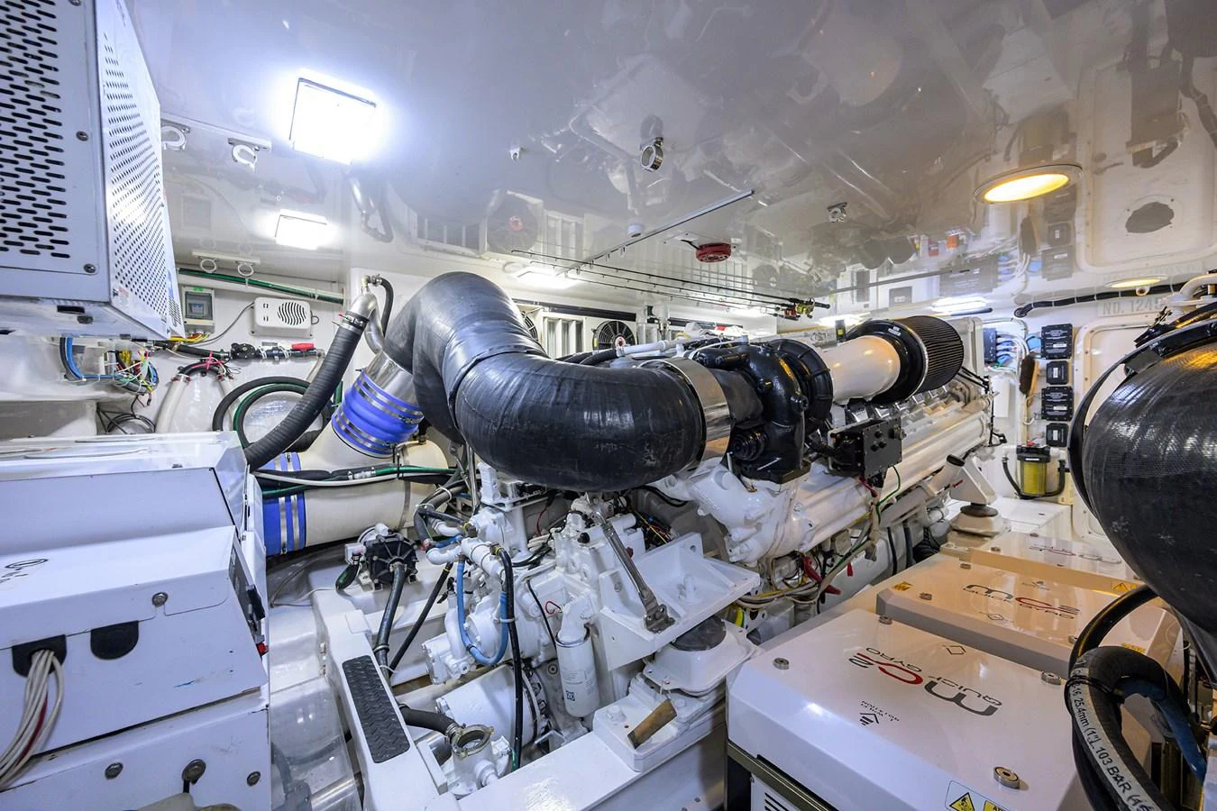 a machine with a large pipe aboard MARLIN MONROE Yacht for Sale