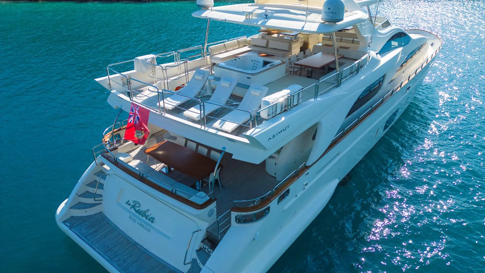 a boat on the water aboard LA RUBIA Yacht for Sale