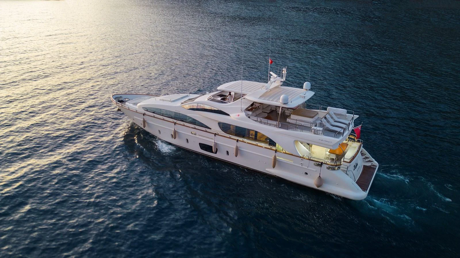 a boat in the water aboard LA RUBIA Yacht for Sale