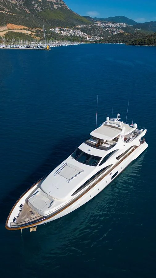 a boat in the water aboard LA RUBIA Yacht for Sale