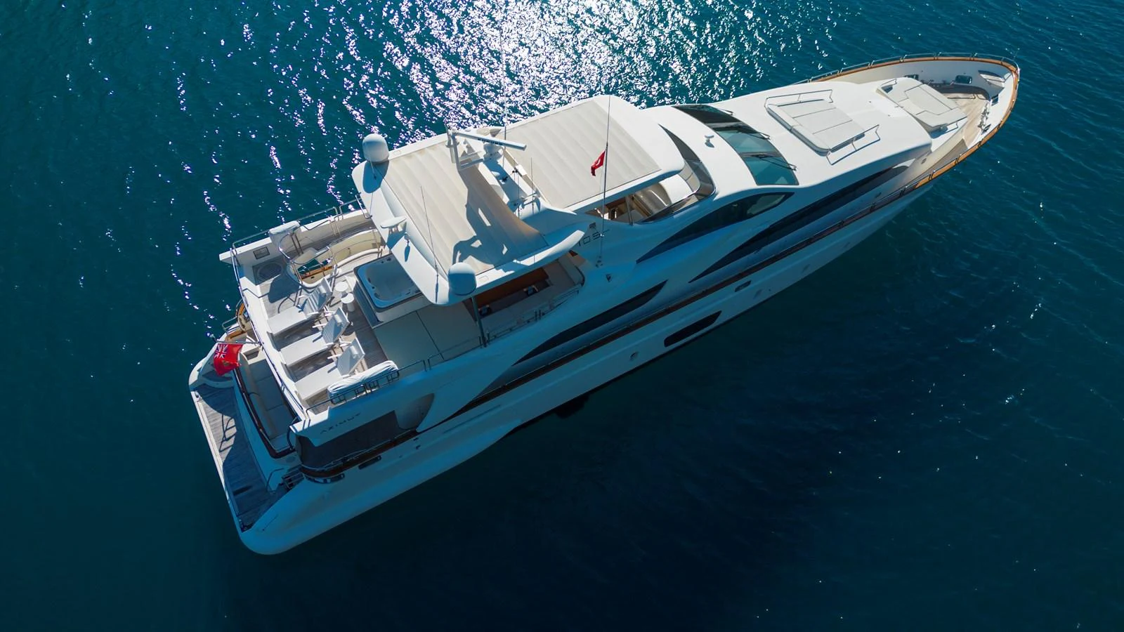a satellite in the ocean aboard LA RUBIA Yacht for Sale