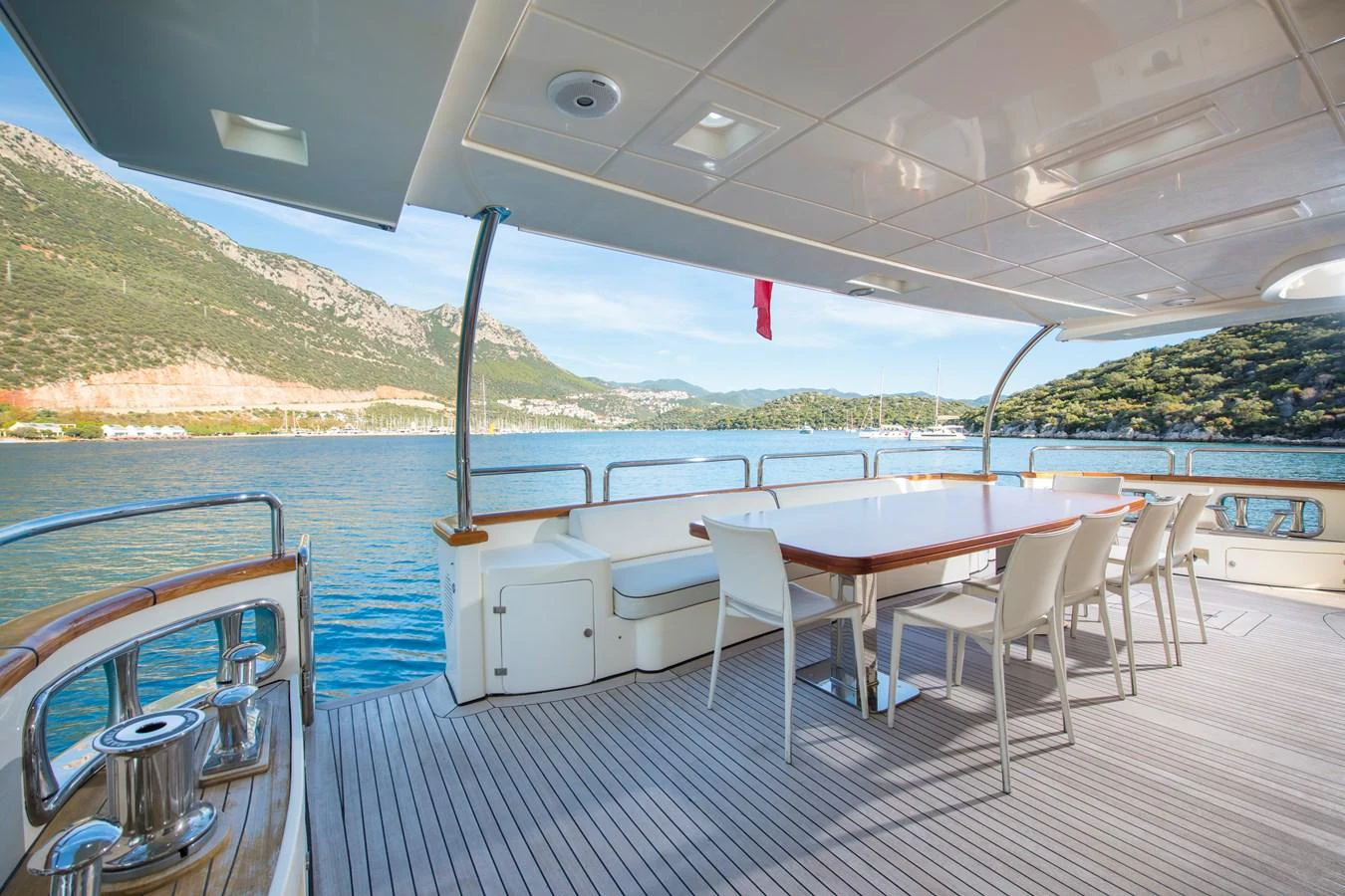 a boat on the water aboard LA RUBIA Yacht for Sale
