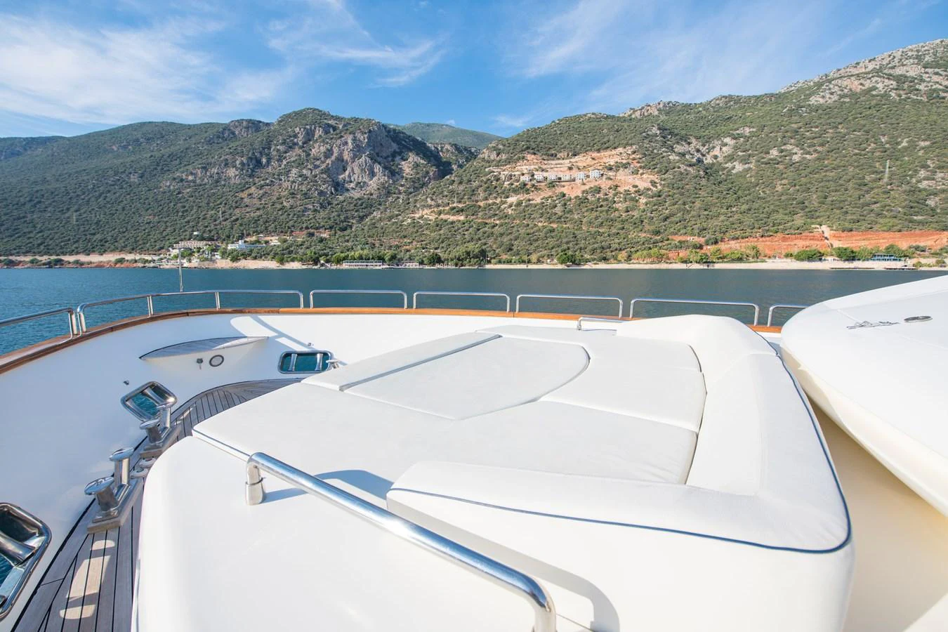 a boat on the water aboard LA RUBIA Yacht for Sale