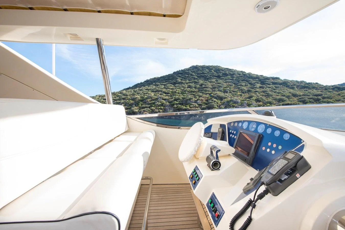 a boat on the water aboard LA RUBIA Yacht for Sale