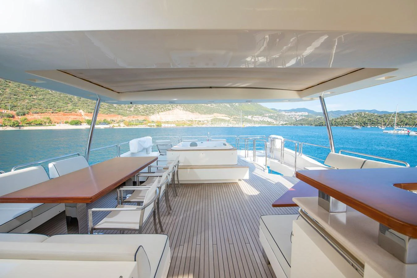 a boat on the water aboard LA RUBIA Yacht for Sale