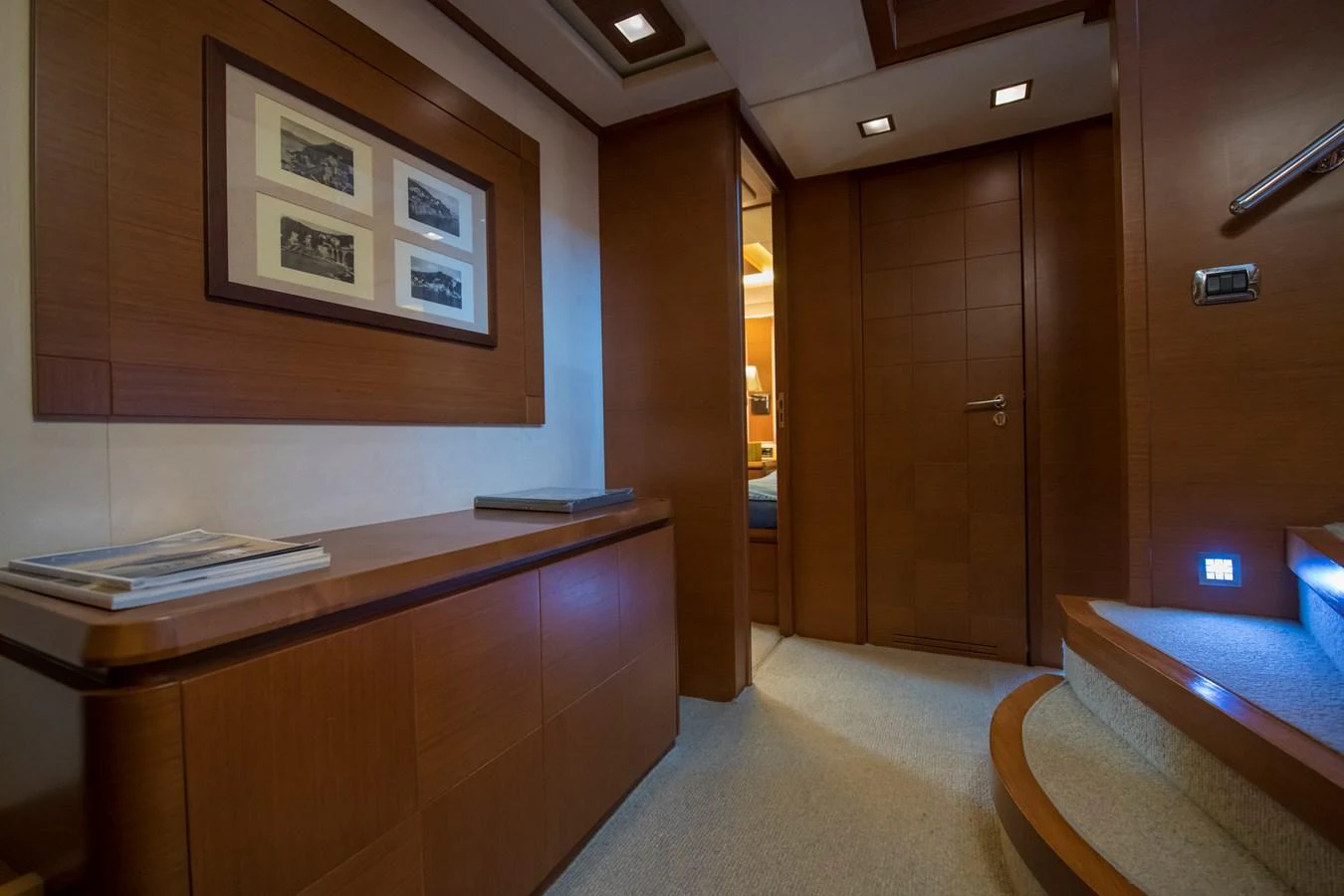 a room with a desk and a chair aboard LA RUBIA Yacht for Sale