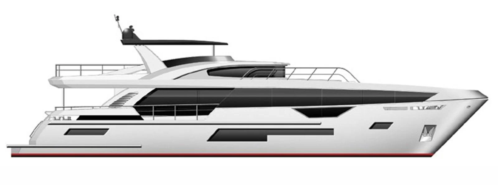 a close-up of a white and black boat aboard PAPILLON Yacht for Sale