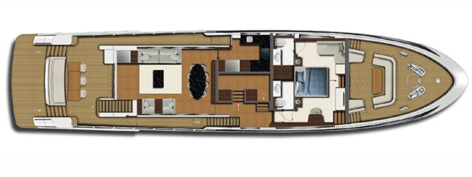 a model of a building aboard PAPILLON Yacht for Sale