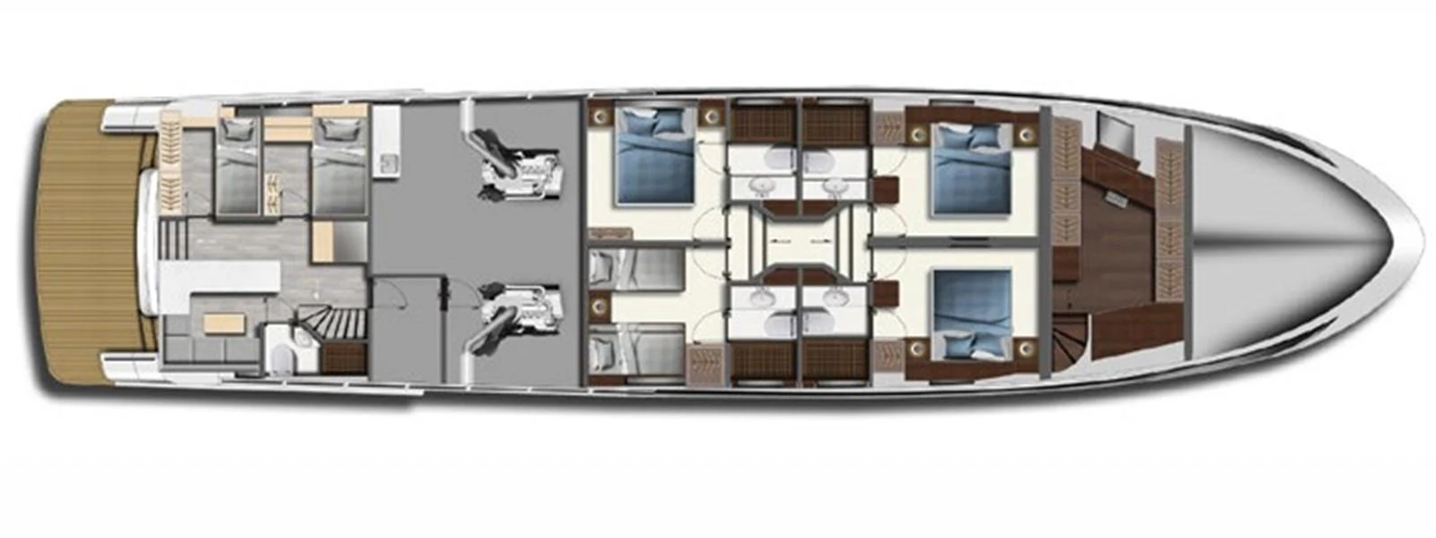 a computer generated image of a computer aboard PAPILLON Yacht for Sale