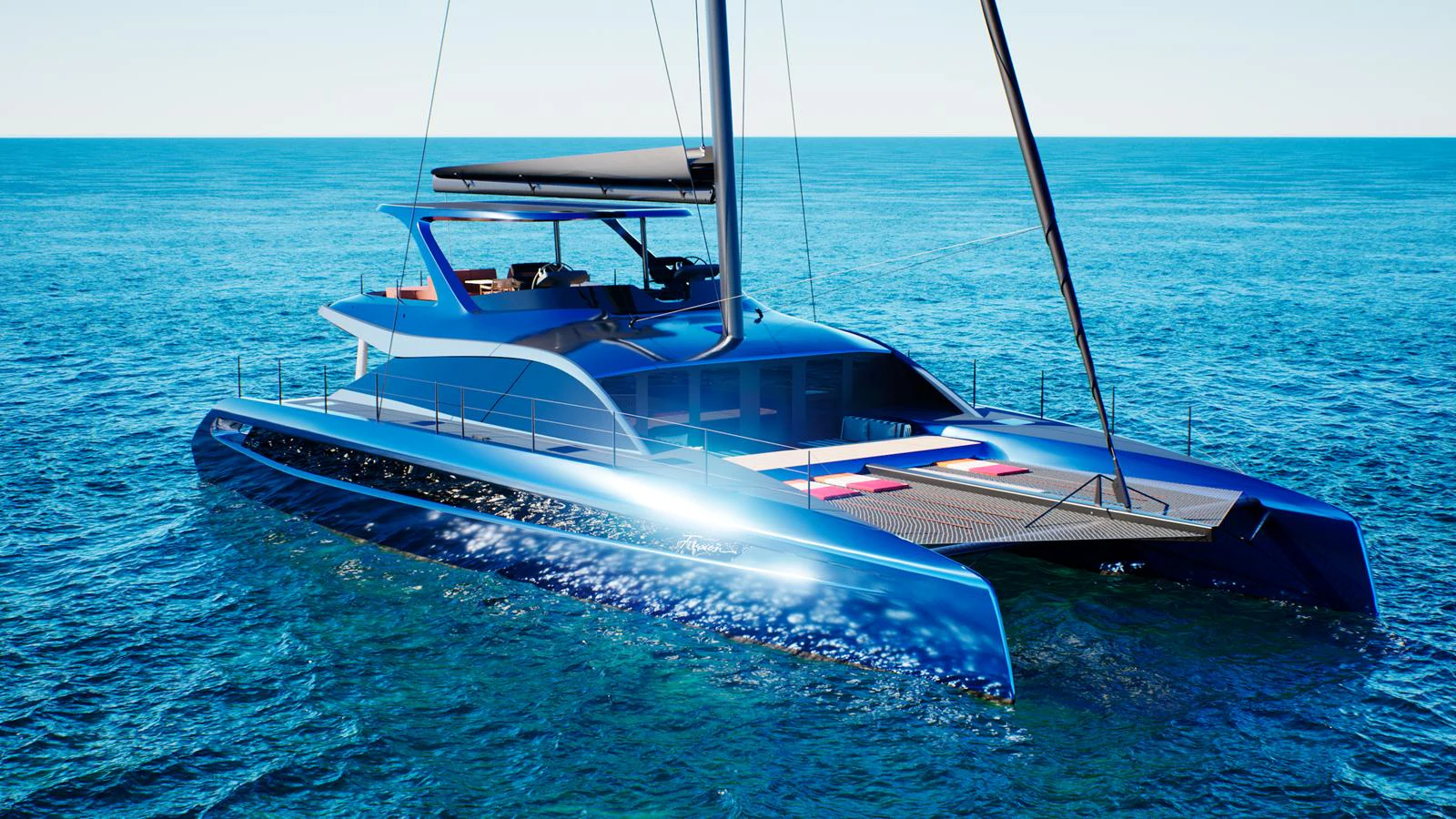 a boat on the water aboard FUSION 80 Yacht for Sale